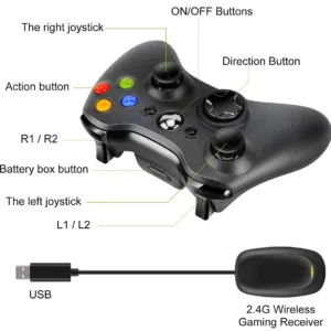 دسته بازی ایکس باکس 360 مدل wireless controller xbox-360