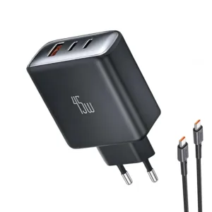 شارژر دیواری 45 وات 3 پورت مک دودو مدل 3-Ports به همراه کابل تبدیل USB-C به USB-C
