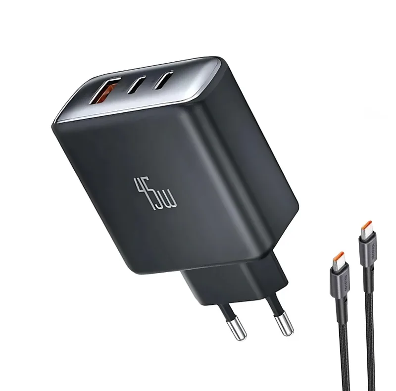 شارژر دیواری 45 وات 3 پورت مک دودو مدل 3-Ports به همراه کابل تبدیل USB-C به USB-C