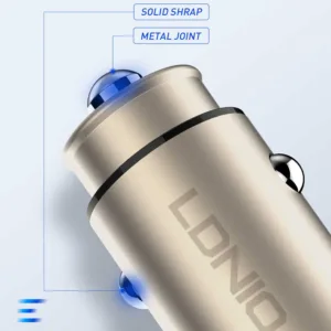 شارژر فندکی الدینیو مدل C506Q به همراه کابل تبدیل microUSB