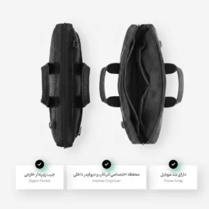 کیف لپتاپ پروین مدل KL25 مناسب برای مک بوک پرو سایز 15 اینچ