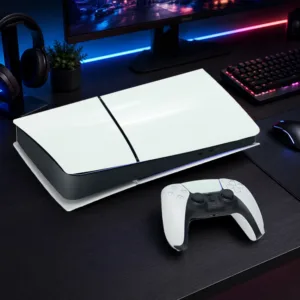 برچسب کنسول بازی پلی استیشن 5 اسلیم مهدیار مدل Plainwhiteکد p5s008w