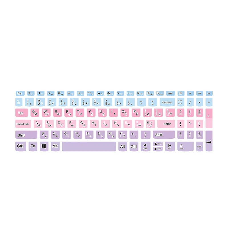 برچسب حروف فارسی کیبورد توییجین و موییجین مدل colors 24 مناسب برای لپ تاپ لنوو  IdeaPad Slim 3  15IAH8 , 15IAN8 , 15IRU9
