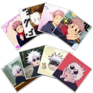 استیکر و برچسب گوفی مدل بامزه و کیوت انیمه جوجوتسو کایسن Jujutsu Kaisen Anime کد K16 مجموعه 8 عددی