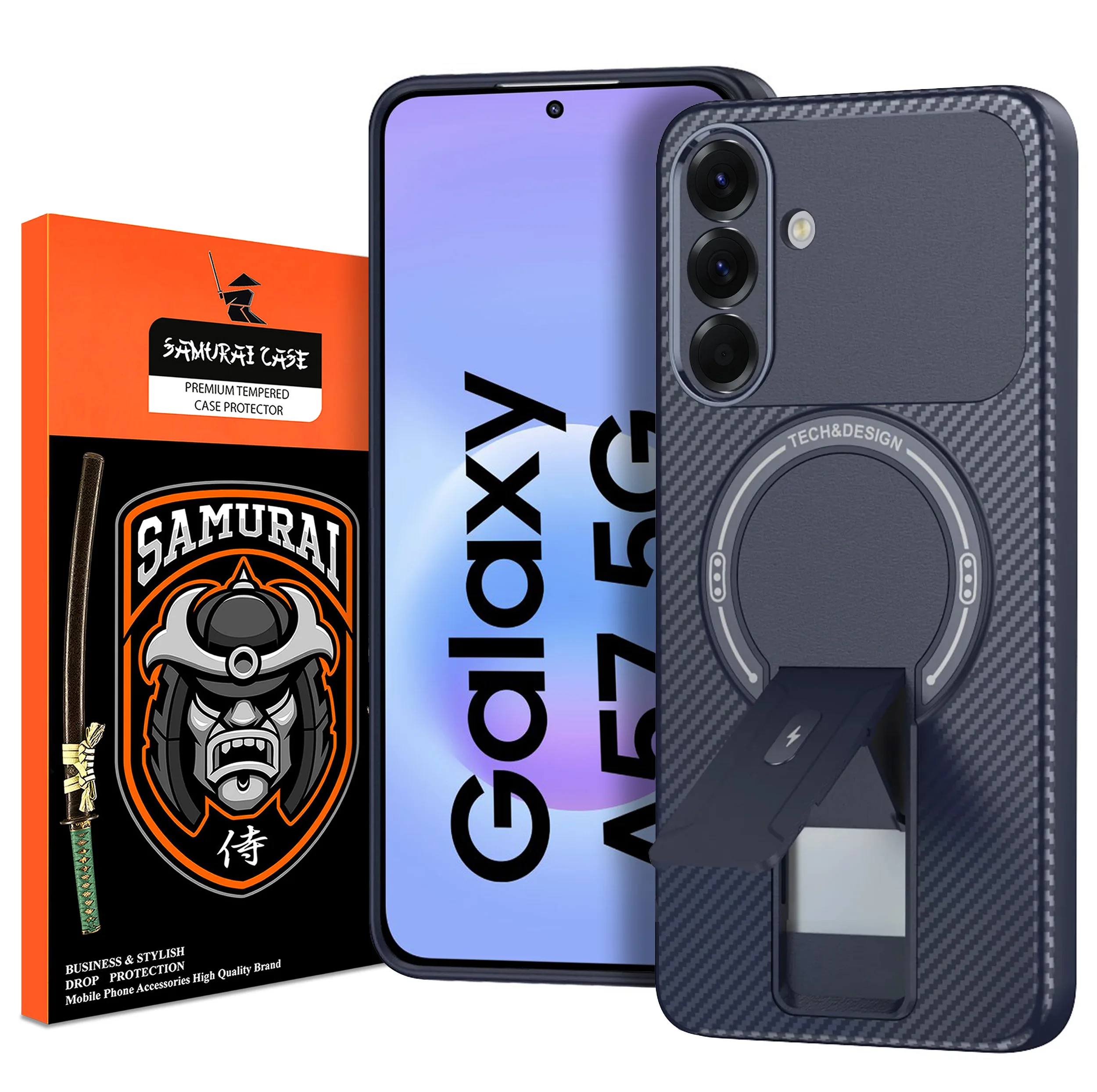 کاور سامورایی مدل Carbon Stand مناسب برای گوشی موبایل سامسونگ Galaxy A57