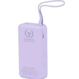 پاوربانک 22.5 وات یوشیتا مدل YP-002 ظرفیت 10000 میلیآمپرساعت به همراه کابل تبدیل USB به USB-C و کاور