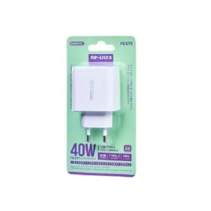 شارژر دیواری 40 وات ریمکس مدل RP-U123 EU