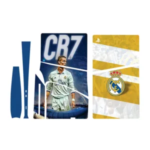 برچسب کنسول بازی پلی استیشن 5 اسلیم مدل  02 Real Madrid مجموعه 5 عددی