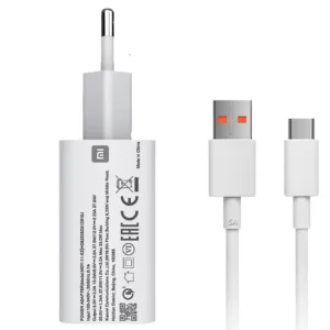 شارژر دیواری شیائومی مدل 2in1 33w به همراه کابل تبدیل USB-c