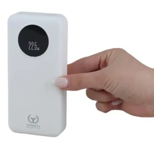 پاوربانک 22.5 وات یوشیتا مدل YP-022 ظرفیت 20000 میلیآمپرساعت به همراه کابل تبدیل USB به USB-C و کاور