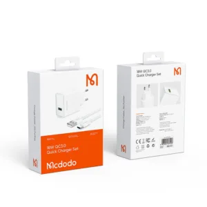 شارژر دیواری 18 وات مک دودو مدل CH-5750 به همراه کابل تبدیل USB-C