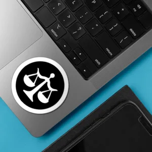 استیکر لپ تاپ توییجین و موییجین طرح حقوق کد 01 مجموعه 17 عددی