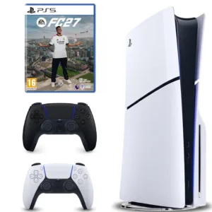 کنسول بازی سونی مدل PlayStation 5 Slim ظرفیت 1 ترابایت ریجن CFI-2116 اروپا به همراه دسته اضافی و بازی EA Sports FC 27