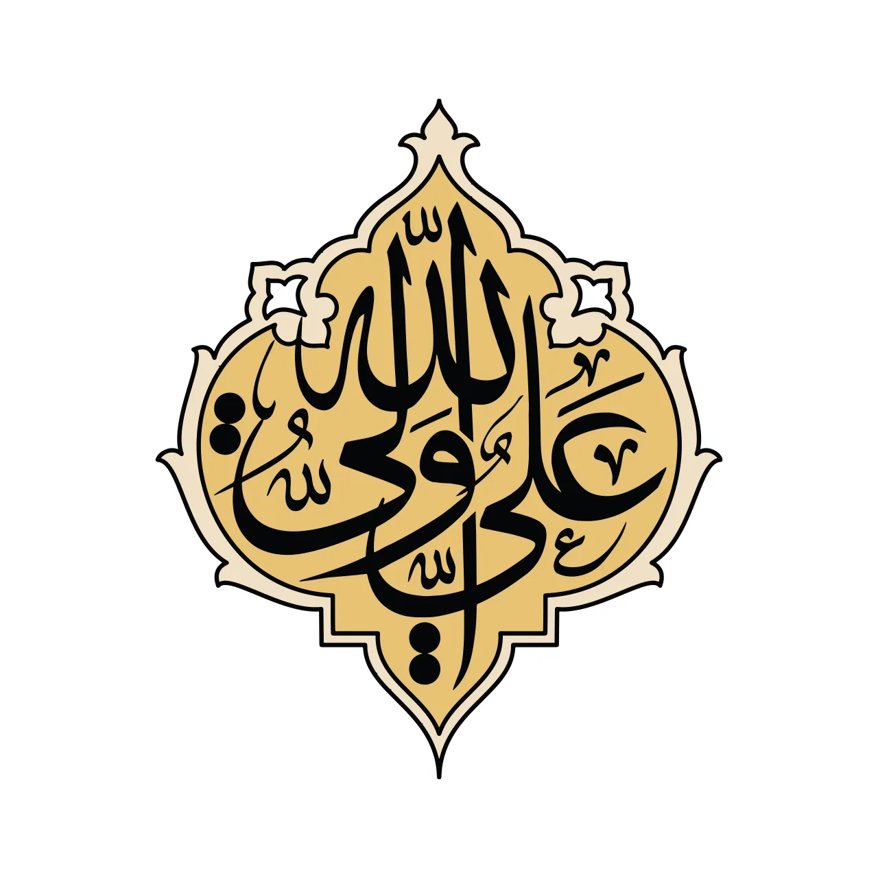 برچسب لپ تاپ پویا مارکت طرح علی ولی الله کد 1577