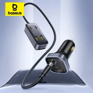شارژر فندکی 110 وات 6 پورت بیسوس مدل BackseatPal L1