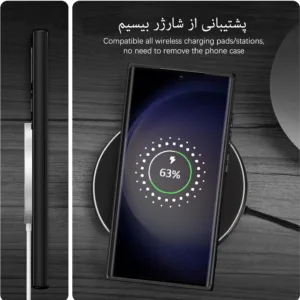 کاور بادی قاب مدل مگ سیف مات طرح Magsafe مناسب برای گوشی موبایل سامسونگ Galaxy S25 Ultra