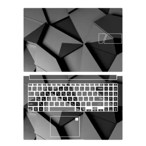 استیکر لپ تاپ توییجین و موییجین مدل هندسی 21 مناسب برای لپ تاپ ایسوس Vivobook 15 X 1504V به همراه برچسب حروف فارسی کیبورد