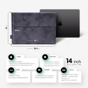 کاور لپ تاپ پِروین مدل LC-23 مناسب برای ROG Zephyrus G(2026-2025) سایز 14 اینچی به همراه کیف اکسسوری
