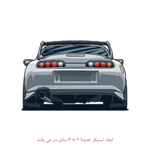 برچسب لپ تاپ طرح ماشین ژاپنی کد 1532
