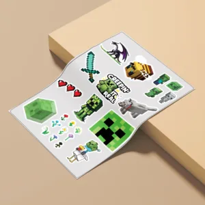 استیکر لپ تاپ طرح ماینکرفت کد minecraft-111 مجموعه 12 عددی