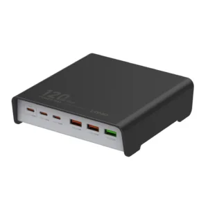 شارژر رومیزی 120وات الدینیو مدل HUB CHARGER Q605