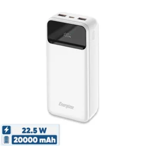 پاوربانک 22.5 وات انرجایزر مدل UE20089PQ ظرفیت 20000 میلی‌آمپرساعت
