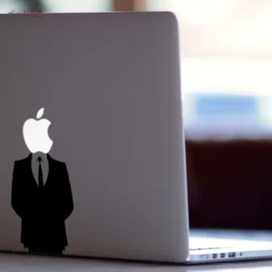 برچسب تزئینی ونسونی مدل Apple Anonymous مناسب برای مک بوک