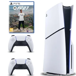 کنسول بازی سونی مدل PlayStation 5 Slim ظرفیت 1 ترابایت ریجن CFI-2116 اروپا به همراه دسته اضافی و بازی EA Sports FC 27