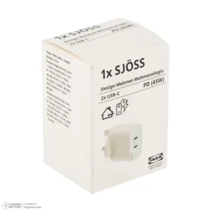 شارژر دیواری 45 وات دو پورت ایکیا مدل SJÖSS