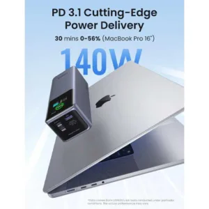 پاوربانک 200 وات 3 پورت یوگرین مدل PB722 کد 35525B ظرفیت 25000 میلی آمپر ساعت به همراه کابل usb-c