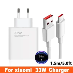 شارژر دیواری شیائومی مدل Poco X3 pro به همراه کابل تبدیل USB-C