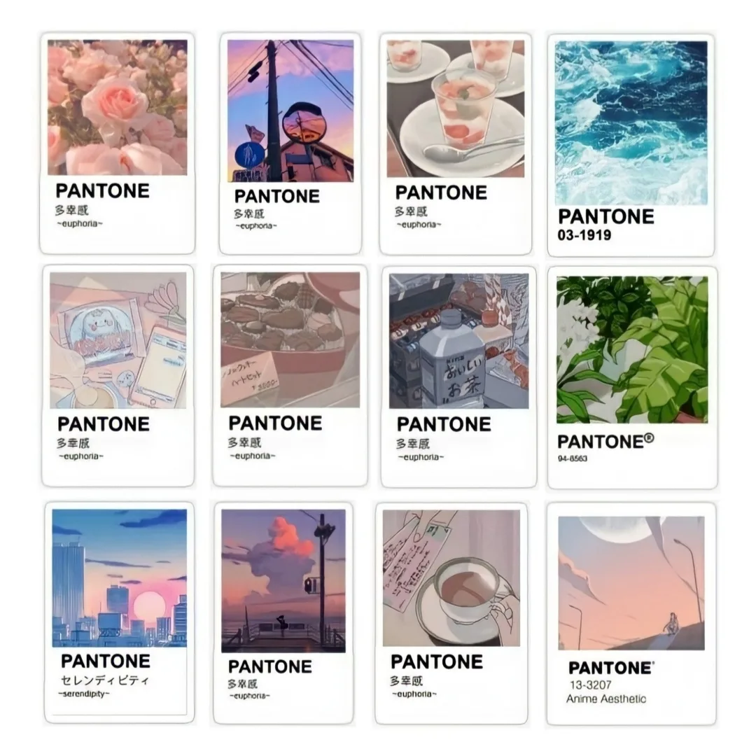 استیکر لپ تاپ طرح pantone مجموعه 12 عددی