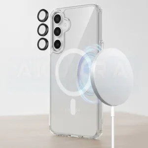 کاور آکوآرا مدل MagSafe BKRNG مناسب برای گوشی موبایل سامسونگ Galaxy S25 FE به همراه محافظ لنز