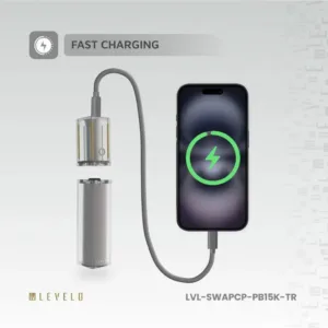 پاوربانک لِولو مدل LVL-SWAPCP-PB15K-TR ظرفیت 15000 میلی آمپر ساعت