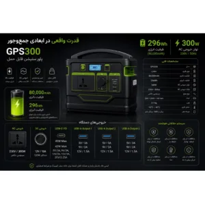 پاور استیشن 300 وات دوپریم مدل GPS-300 ظرفیت 296 وات ساعت