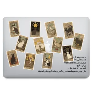 استیکر لپ تاپ ماسا دیزاین طرح CAT کد COL028 مجموعه 12 عددی