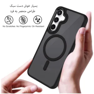 کاور بادی قاب مدل Magsafe-S25FE طرح مگ سیف مات مناسب برای گوشی موبایل سامسونگ Galaxy S25 FE