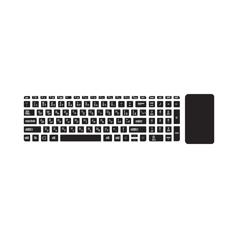 برچسب حروف فارسی کیبورد توییجین و موییجین مدل black 01 مناسب برای لپ تاپ اچ پی  pavilion 15-p series