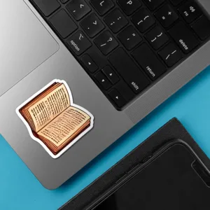 استیکر لپ تاپ توییجین و موییجین طرح کتاب کد 02 مجموعه 16 عددی