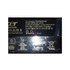 شارژر لپتاپ 19 ولت 2.37 آمپر مدل ACER ADP-45WA