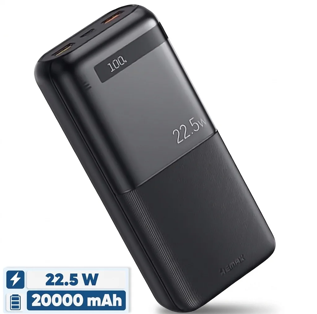 پاوربانک 22.5 وات ریمکس مدل RPP-72 ظرفیت 20000 میلی آمپر ساعت