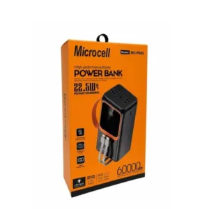 پاوربانک 22.5 وات میکروسل مدل MC-PB02 ظرفیت 60000 میلیآمپرساعت به همراه کابل USB-C
