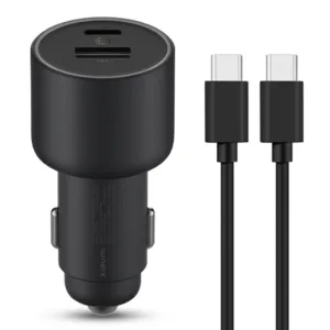 شارژر فندکی 67 وات دو پورت شیائومی مدل CC07ZM به همراه کابل شارژ USB-C به طول 1 متر