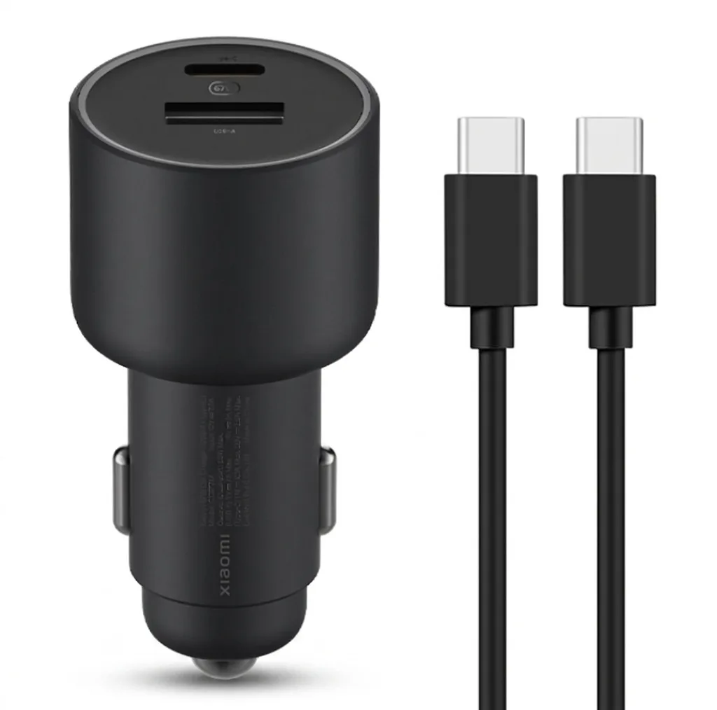 شارژر فندکی 67 وات دو پورت شیائومی مدل CC07ZM به همراه کابل شارژ USB-C به طول 1 متر