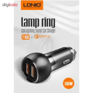 شارژر فندکی الدینیو مدل C503Q همراه با کابل microUSB