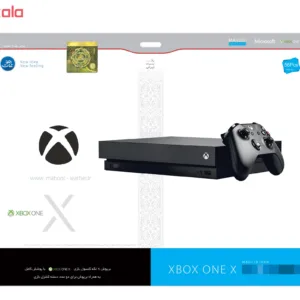 برچسب ماهوت مدل Black Wild-flowers Texture مناسب کنسول بازی Xbox One X
