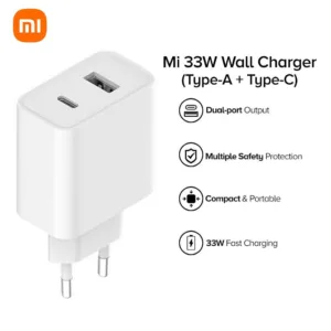 شارژر دیواری شیائومی مدل 33W به همراه کابل تبدیل USB-C
