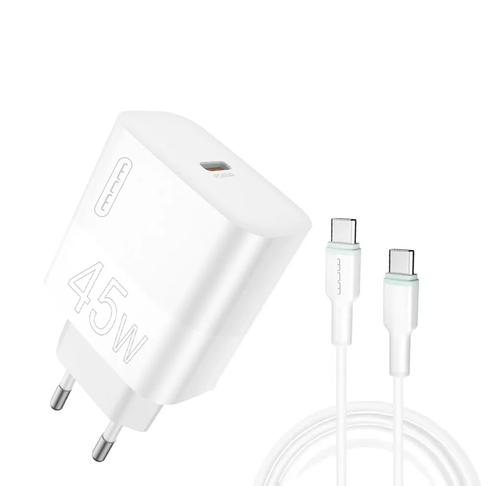 شارژر دیواری 45 وات دبلیو یو دبلیو مدل C202 به همراه کابل تبدیل USB-C