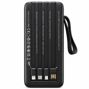 پاوربانک 18 وات وندنس مدل PB059 ظرفیت 20000 میلیآمپرساعت به همراه کابل USB-C، لایتنینگ و Micro USB