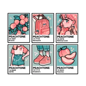 استیکر لپ تاپ کالامیکس مدل انیمه پنتون طرح Peachtone Anime مجموعه 6 عددی